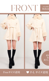モデル：163cm（着用サイズ：FREE/F-L　着用カラー：IVO）