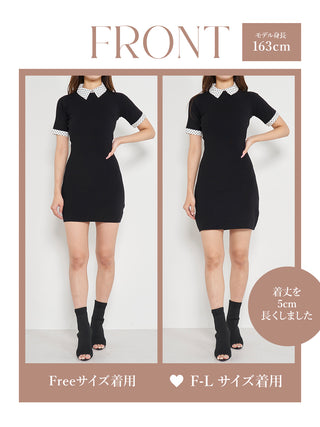 モデル：163cm（着用サイズ：FREE/F-L　着用カラー：BLK）