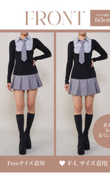 モデル：163cm（着用サイズ：FREE/F-L　着用カラー：BLK）