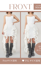 モデル：163cm（着用サイズ：FREE/F-L　着用カラー：WHT）
