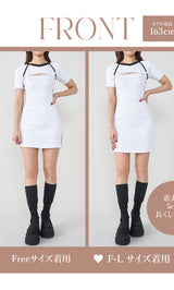モデル：163cm（着用サイズ：FREE/F-L　着用カラー：WHT）