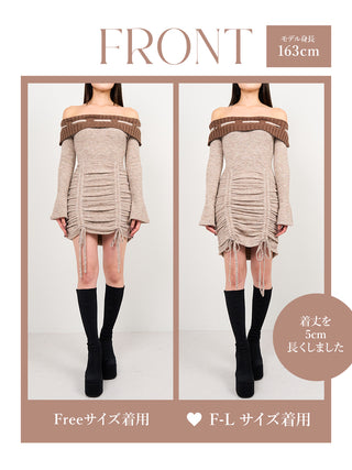 モデル：163cm（着用サイズ：FREE/F-L　着用カラー：BEG）