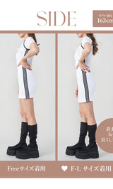 モデル：163cm（着用サイズ：FREE/F-L　着用カラー：WHT）