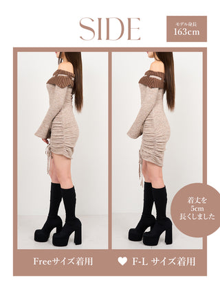 モデル：163cm（着用サイズ：FREE/F-L　着用カラー：BEG）