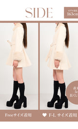 モデル：163cm（着用サイズ：FREE/F-L　着用カラー：IVO）