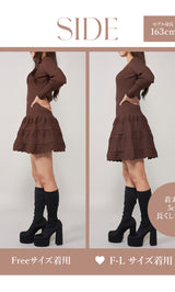 モデル：163cm（着用サイズ：FREE/F-L　着用カラー：BRN）