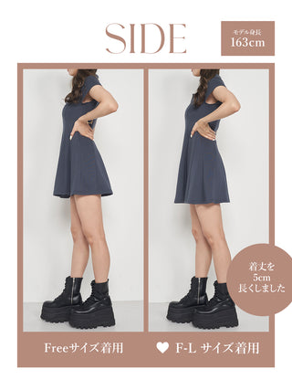 モデル：163cm（着用サイズ：FREE/F-L　着用カラー：NVY）