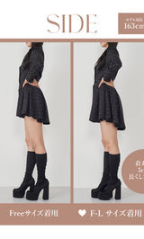 モデル：163cm（着用サイズ：FREE/F-L　着用カラー：DOT）
