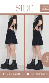 モデル：163cm（着用サイズ：FREE/F-L　着用カラー：BLK）