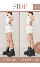 モデル：163cm（着用サイズ：FREE/F-L　着用カラー：WHT）