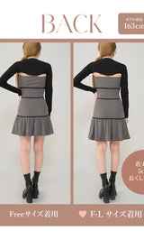 モデル：163cm（着用サイズ：FREE/F-L　着用カラー：GRY）