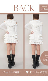 モデル：163cm（着用サイズ：FREE/F-L　着用カラー：WHT）