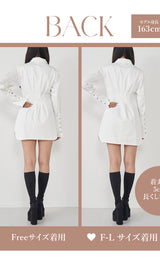 モデル：163cm（着用サイズ：FREE/F-L　着用カラー：WHT）