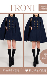 モデル：163cm（着用サイズ：FREE/F-L　着用カラー：NVY）