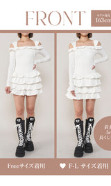 モデル：163cm（着用サイズ：FREE/F-L　着用カラー：WHT）