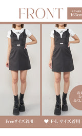 モデル：163cm（着用サイズ：FREE/F-L　着用カラー：BLK）