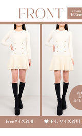 モデル：163cm（着用サイズ：FREE/F-L　着用カラー：IVO）