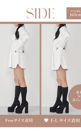 モデル：163cm（着用サイズ：FREE/F-L　着用カラー：WHT）