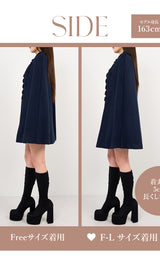 モデル：163cm（着用サイズ：FREE/F-L　着用カラー：NVY）
