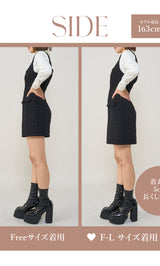 モデル：163cm（着用サイズ：FREE/F-L　着用カラー：BLK）