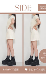 モデル：163cm（着用サイズ：FREE/F-L　着用カラー：IVO）