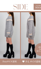 モデル：163cm（着用サイズ：FREE/F-L　着用カラー：GRY）