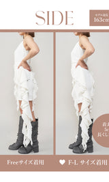 モデル：163cm（着用サイズ：FREE/F-L　着用カラー：WHT）