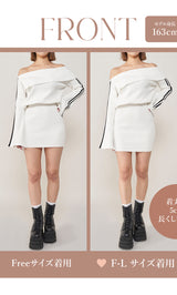 モデル：163cm（着用サイズ：FREE/F-L　着用カラー：WHT）