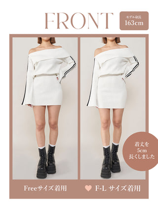 モデル：163cm（着用サイズ：FREE/F-L　着用カラー：WHT）