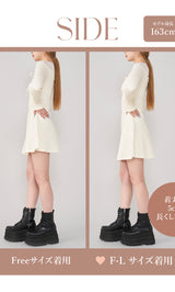モデル：163cm（着用サイズ：FREE/F-L　着用カラー：WHT）
