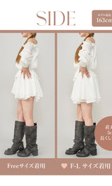 モデル：163cm（着用サイズ：FREE/F-L　着用カラー：WHT）