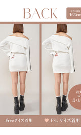 モデル：163cm（着用サイズ：FREE/F-L　着用カラー：WHT）