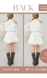 モデル：163cm（着用サイズ：FREE/F-L　着用カラー：WHT）