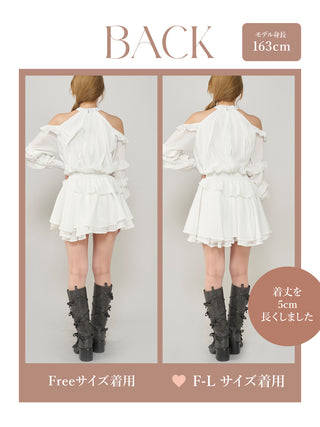 モデル：163cm（着用サイズ：FREE/F-L　着用カラー：WHT）