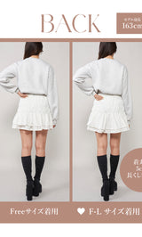 モデル：163cm（着用サイズ：FREE/F-L　着用カラー：WHT）