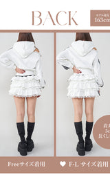 モデル：163cm（着用サイズ：FREE/F-L　着用カラー：WHT）