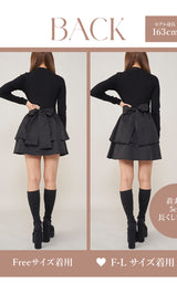 モデル：163cm（着用サイズ：FREE/F-L　着用カラー：BLK）