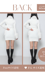 モデル：163cm（着用サイズ：FREE/F-L　着用カラー：WHT）