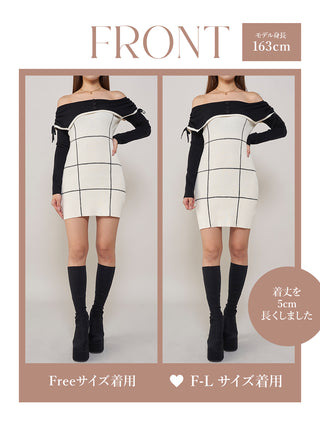 モデル：163cm（着用サイズ：FREE/F-L　着用カラー：IVO）