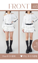 モデル：163cm（着用サイズ：FREE/F-L　着用カラー：WHT）