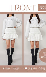 モデル：163cm（着用サイズ：FREE/F-L　着用カラー：WHT）
