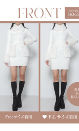 モデル：163cm（着用サイズ：FREE/F-L　着用カラー：WHT）