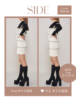 モデル：163cm（着用サイズ：FREE/F-L　着用カラー：IVO）