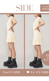 モデル：163cm（着用サイズ：FREE/F-L　着用カラー：IVO）