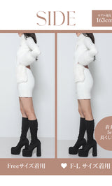 モデル：163cm（着用サイズ：FREE/F-L　着用カラー：WHT）