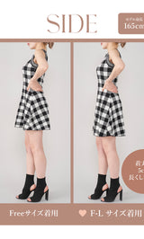 モデル：165cm（着用サイズ：FREE/F-L　着用カラー：BLK）