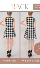 モデル：165cm（着用サイズ：FREE/F-L　着用カラー：BLK）