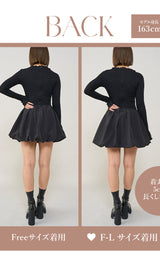モデル：163cm（着用サイズ：FREE/F-L　着用カラー：BLK）