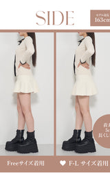 モデル：163cm（着用サイズ：FREE/F-L　着用カラー：IVO）
