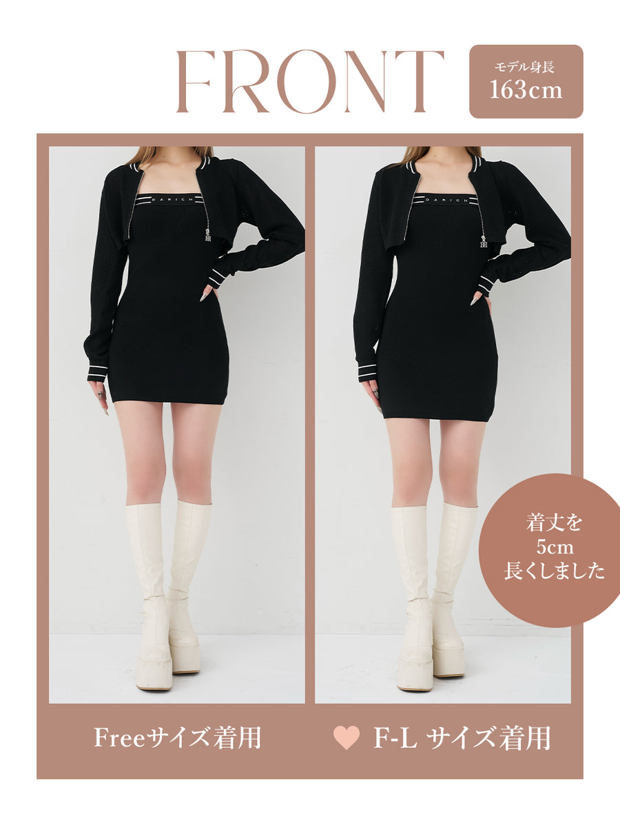 モデル：163cm（着用サイズ：FREE/F-L　着用カラー：BLK）